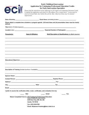 Fillable Online CPE Application Form PDF Fax Email Print PdfFiller