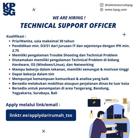 Lowongan Kerja Technical Support Officer Di Kpsg Lokerjogja Id