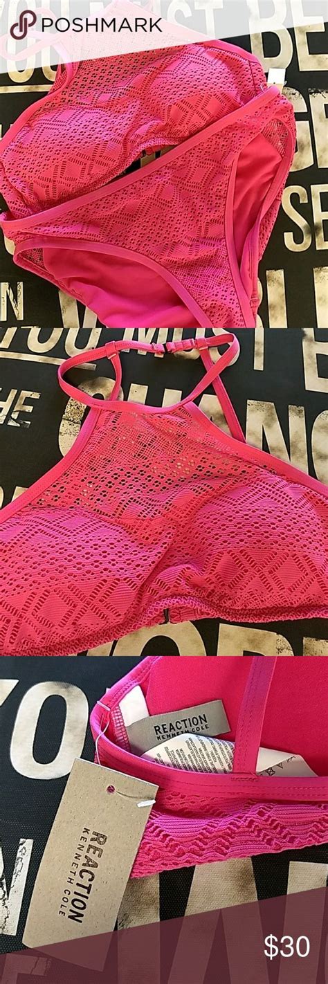 Nwt Kenneth Cole Pink Bikini Sz Sm