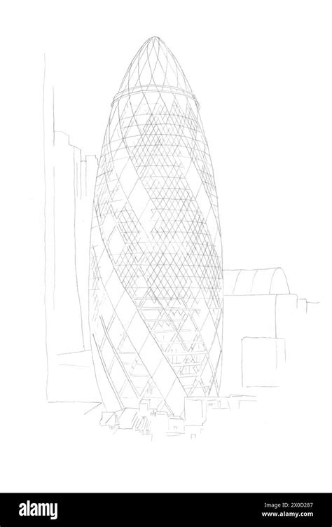 The Gherkin Building Drawing Hi Res Stock Photography And Images Alamy