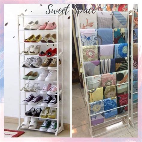 Jual RAK SUSUN 10 TINGKAT RAK SEPATU JILBAB SERBAGUNA AMAZING SHOE