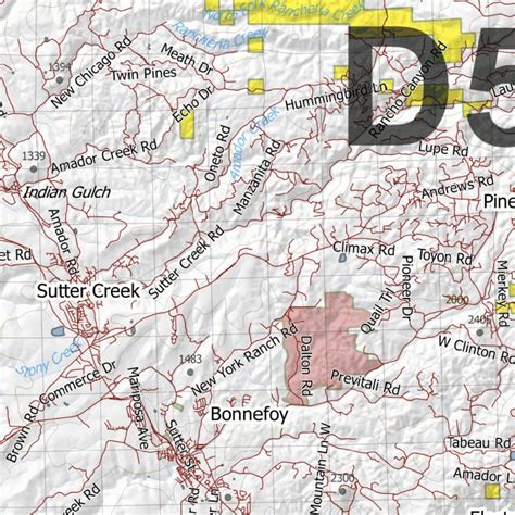 California Deer Hunting Zone D7 Map Huntdata Llc Avenza Maps