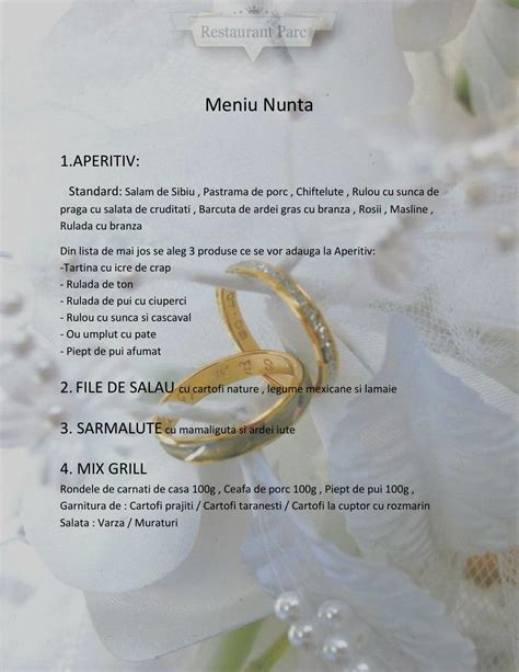 Meniu nunta by 2 Up IT Developers - Issuu