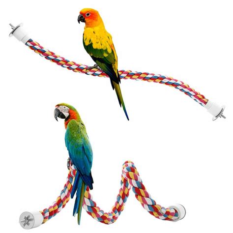 Jusney Bird Rope Perches Comfy Perch Parrot Toys