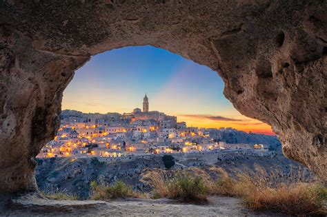 1080P Home Basilicata Italy Building Matera View Mater Sunset