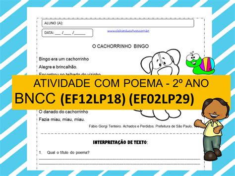 Poemas Para O 2o Ano Do Ensino Fundamental Ensino Relacionado 13664