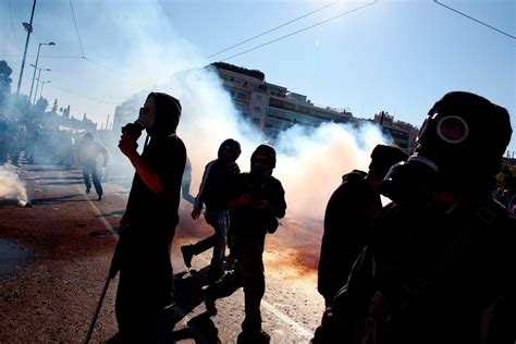 Protests In Greece Over New Austerity Bill The New York Times