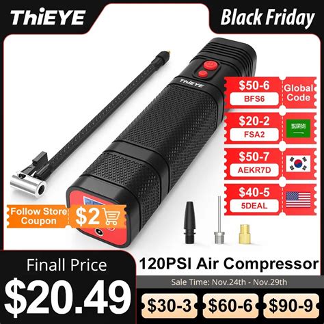 Thieye Car Air Compressor Airkit Digital Tire Inflator For Auto