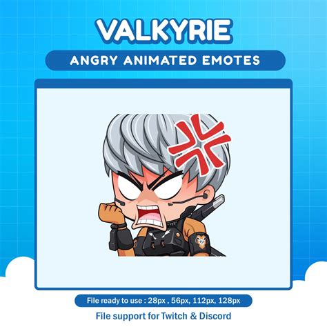 Valkyrie Apex Legends Angry Emote For Twitch Apex Animated Emotes Etsy