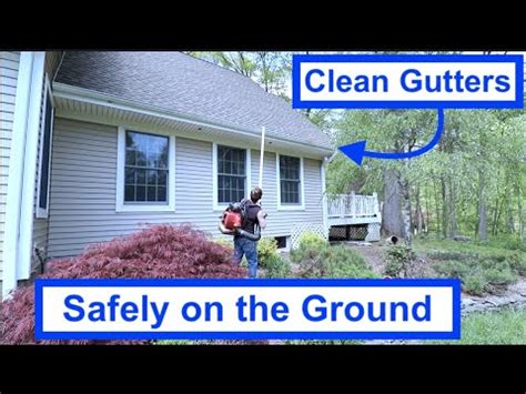 How To Clean Gutters From The Ground Safe Quick Youtube