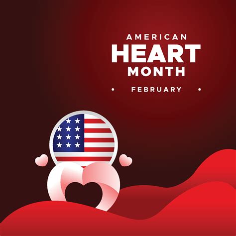 American Heart Month February Event Background 21980110 Vector Art at ...