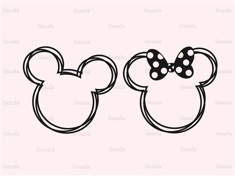 Minnie Mickey Mouse Svg Printable Svg Mickey Png Mickey Etsy