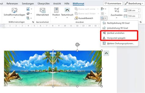 Bild Spiegeln Oder Drehen In Microsoft Word So Funktioniert S