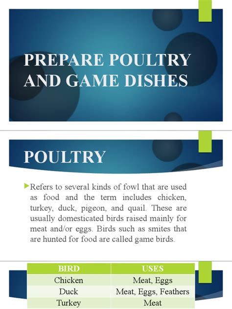 Prepare Poultry And Game Dishes Pdf Chicken Poultry