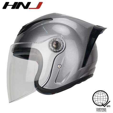 Hnj Pro Women S Half Face Motorcycle Helmet Single Visor Shopee