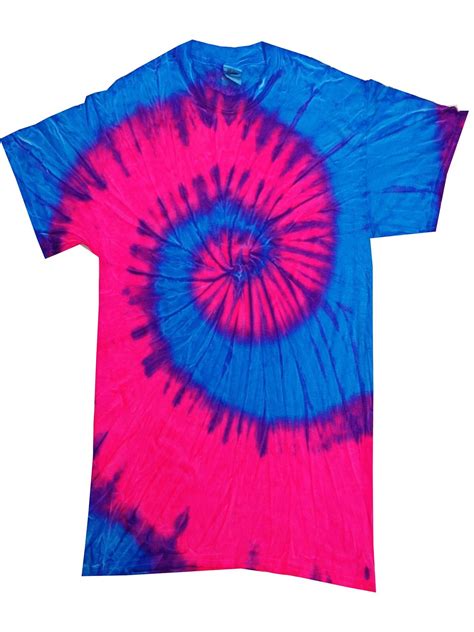 Flo Blue Pink Tie Dye T Shirts Adult Colortone Zandys Bargains