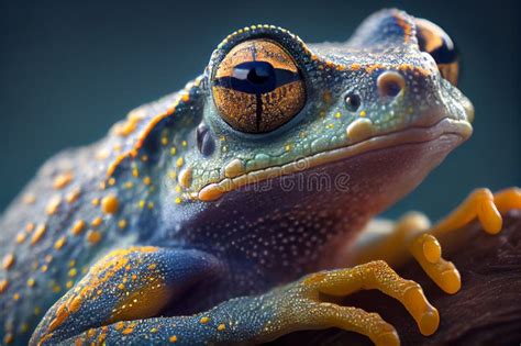 A Vibrant Generative Ai Illustration Of A Tropical Frog Showcasing Its