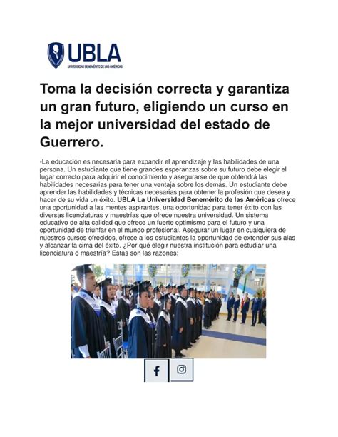 PPT Licenciatura en Psicología en Guerrero I UBLA Universidad