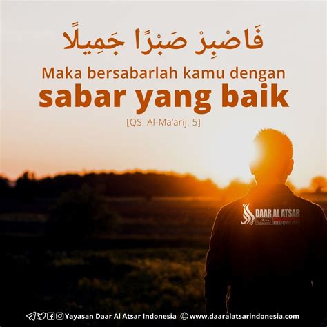 Bersabarlah Dengan Sabar Yang Baik Kutipan Agama Sabar Islamic Quotes