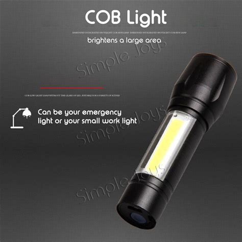 Led Cob Torchlight Torch Light Portable Rechargeable Flashlight Simple Joys