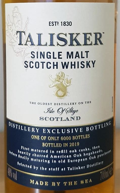 Talisker Distillery Exclusive Bottling Ratings And Reviews Whiskybase