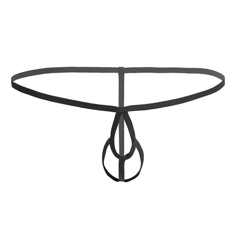 Aiihoo Men S T Back Tangas Lingerie Low Waisted G String Thongs Underwear Underpants Black L