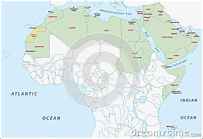 Arab League Map Stock Illustration - Image: 47461934