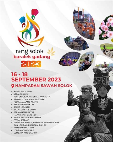 Ayo Ke Solok 16 18 September 2023 Rang Solok Baralek Gadang