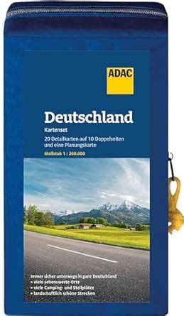 ADAC Kartenset Deutschland 20 Detailkarten auf 10 Doppelblättern