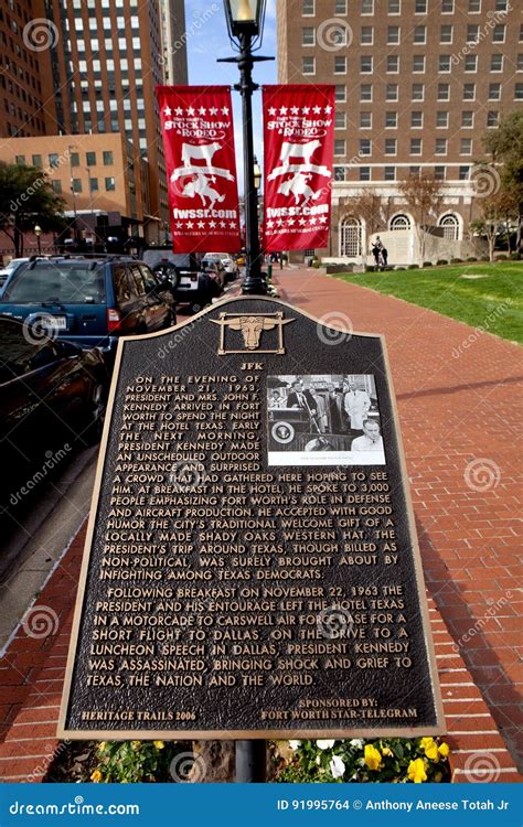 Jfk Memorial In Ft Worth Texas Editorial Stock Image Image Of