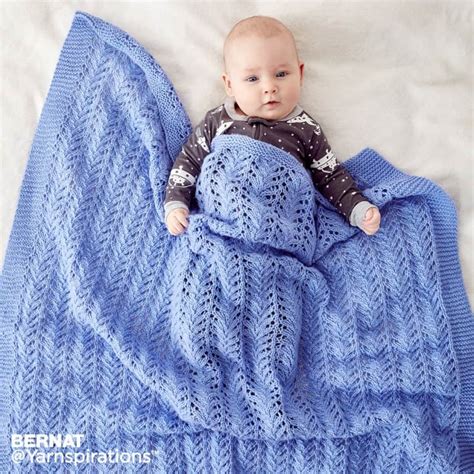 Easy Lace Baby Blanket Knitting Pattern Mike Nature