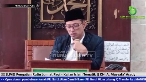 LIVE Pengajian Rutin Jum At Pagi Kajian Islam Tematik KH A