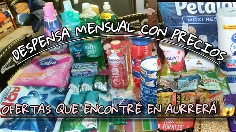 ofertas que encontré en Aurrerá despensa mensual YouTube