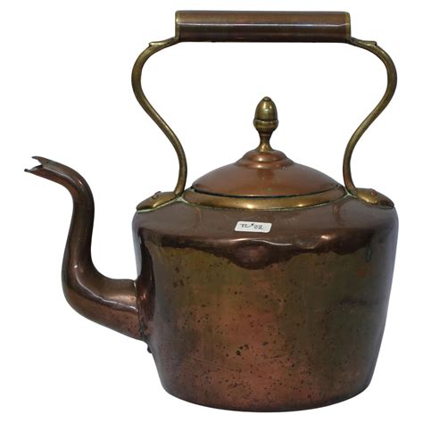 Antique A Heavy English Copper Tea Kettle TC 04 For Sale At 1stDibs