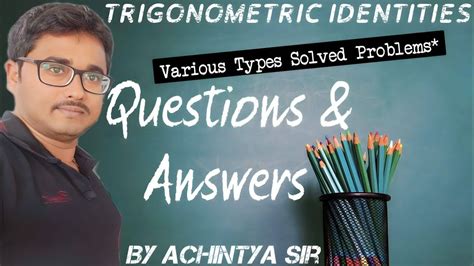 TRIGONOMETRIC IDENTITIES WBBSE CBSE ICSE VARIOUS TYPE SOLVED