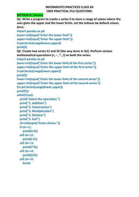 Solution Ip Cbse Practical File Part Studypool