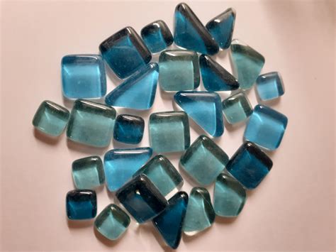 Mozaiek Soft Glass Puzzles 300 Gram Groenblauwaqua Mix Mozaiek