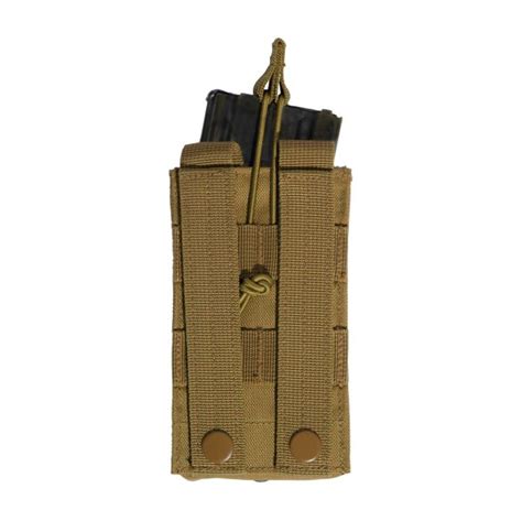 Rothco Coyote Brown Molle Open Top Single Mag Pouch Robbins Airsoft