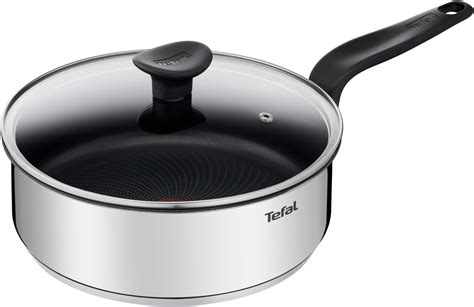 Tefal Jamie Oliver E3143244 Saute Pan With Lid 25cm Stainless Steel Non