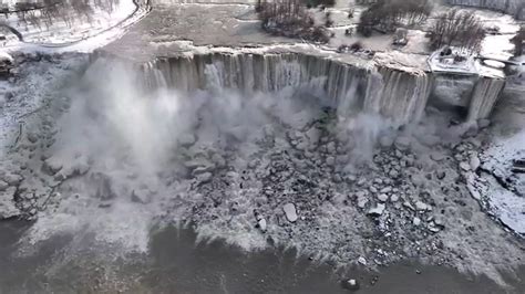 Las Impactantes Imágenes De Las Cataratas Del Niágara Semi Congeladas Por La Ola De Frío En