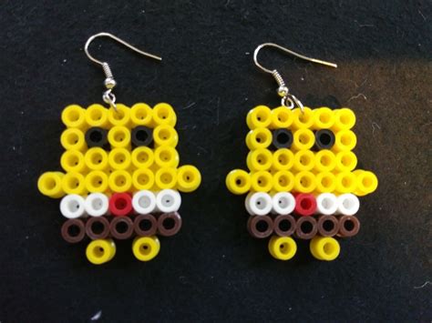 Perler Bead Spongebob Dangle Earrings Ebay