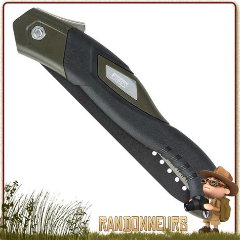 Scie Pliante fosco lame acier sk5 double dents randonnée bushcraft 4x4