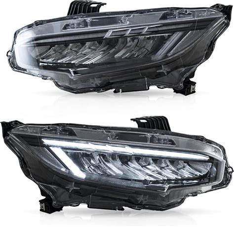 Amazon Neeveey Conjunto De Faros Delanteros Drl Para Honda Civic