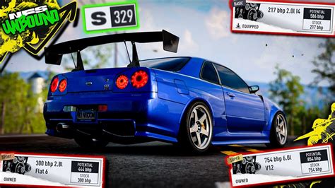 Best Engine Swap For S Tier Nissan Skyline R34 Gt R V Spec Need For Speed Unbound Youtube