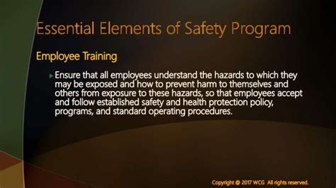 Essential Elements To An Effective Safety Program