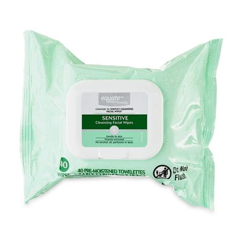 Equate Beauty Sensitive Cleansing Facial Wipes 40 Wipes