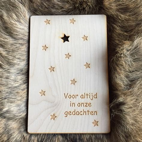 Wenskaart Voor Altijd In Onze Gedachten The Woodbox