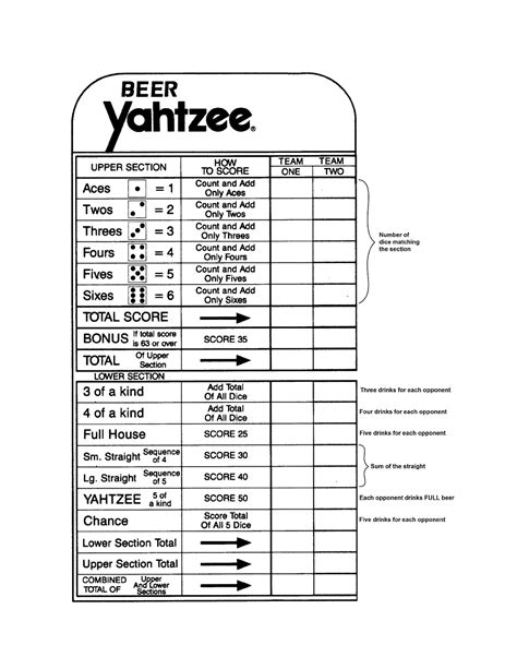 28 Printable Yahtzee Score Sheets & Cards (101% FREE) - Template Lab