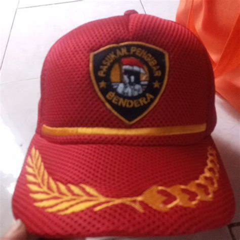 Jual Topi Paskibra List Padi Kapas Custom Nama Kanan Kiri Shopee