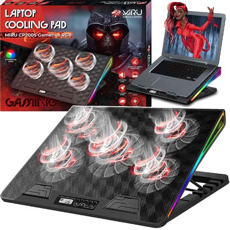 Podstawka Podk Adka Ch Odz Ca Pod Laptopa Regulowana Rgb Led Z